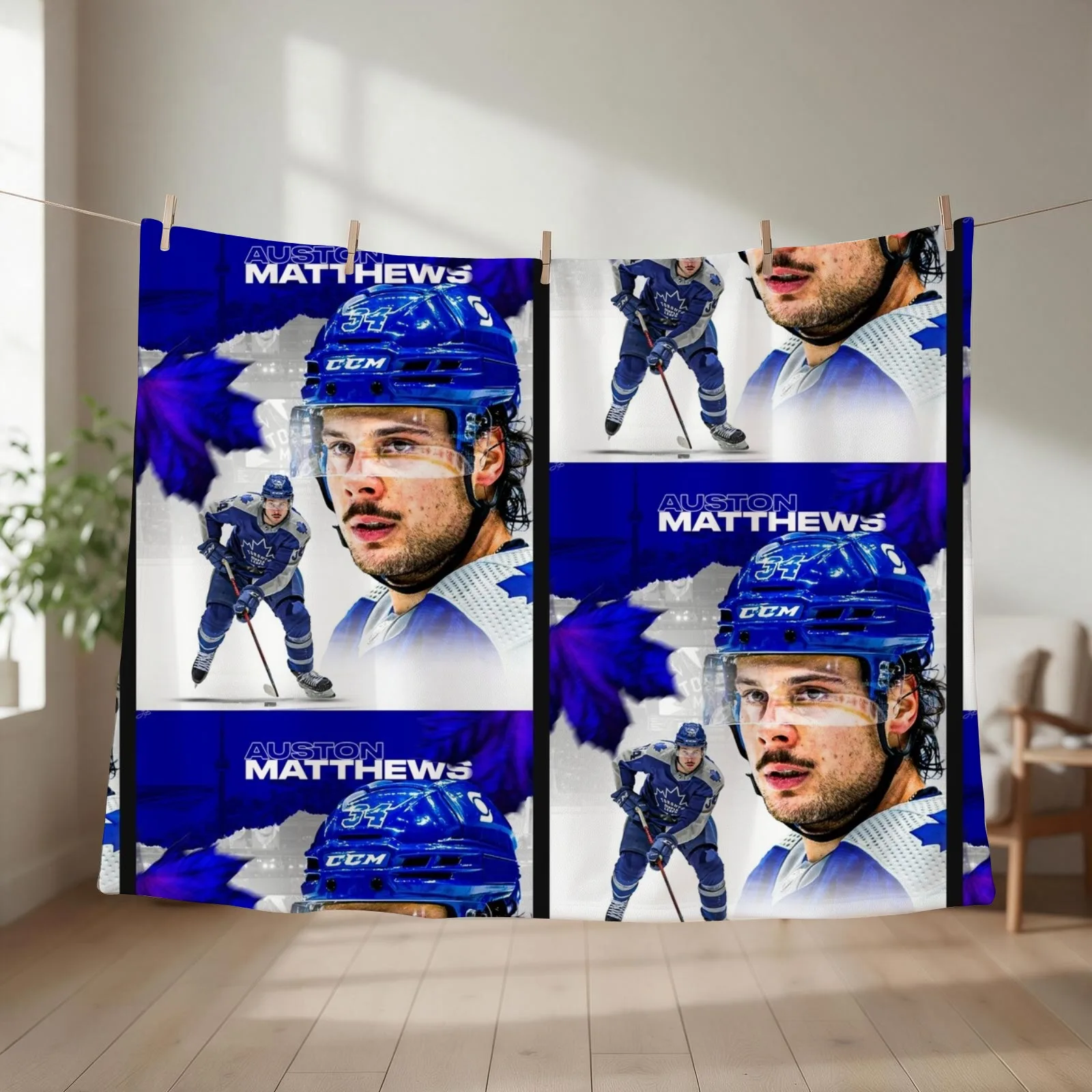 Auston Matthews Throw Blanket couch cozy soft plush fuzzy picnic outdoor blanket