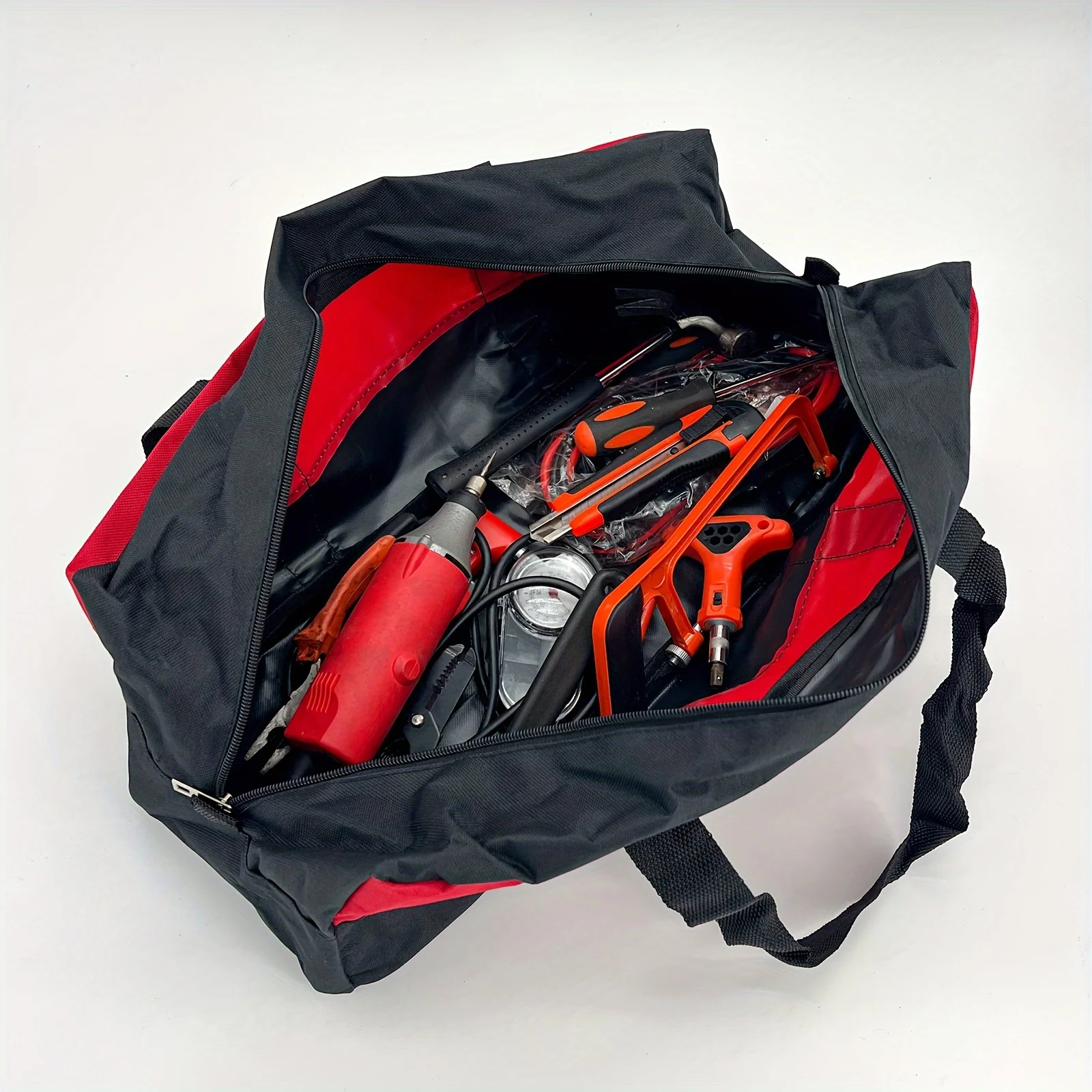 حقيبة تخزين متعددة الوظائف، حقيبة أدوات محمولة منزلية من قماش أكسفورد مقاس 19 بوصة، متعددة الوظائف ذات فم واسع #1