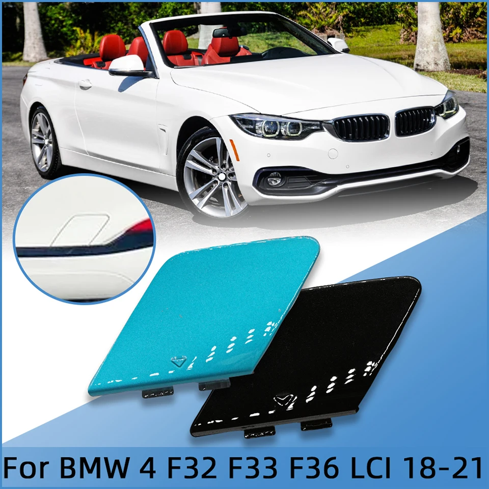 

For BMW 4 Series LCI F32 F33 F36 2018-2021 # 51127496136 Rear Bumper Trailer Cover Decoration High Quality Painted Black Whtie