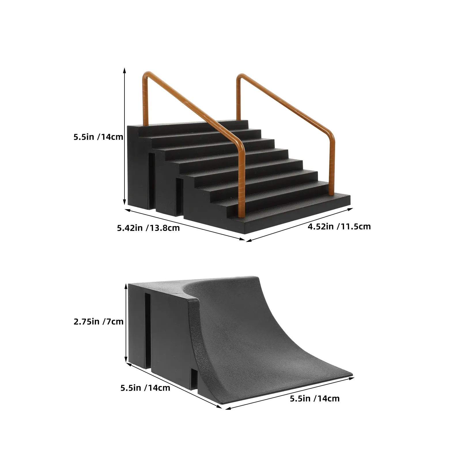 2Pcs Fingerboard Ramp Accessories Set Mini Skatepark Obstacles for Skill Development Realistic Indoor Ramp Challenges