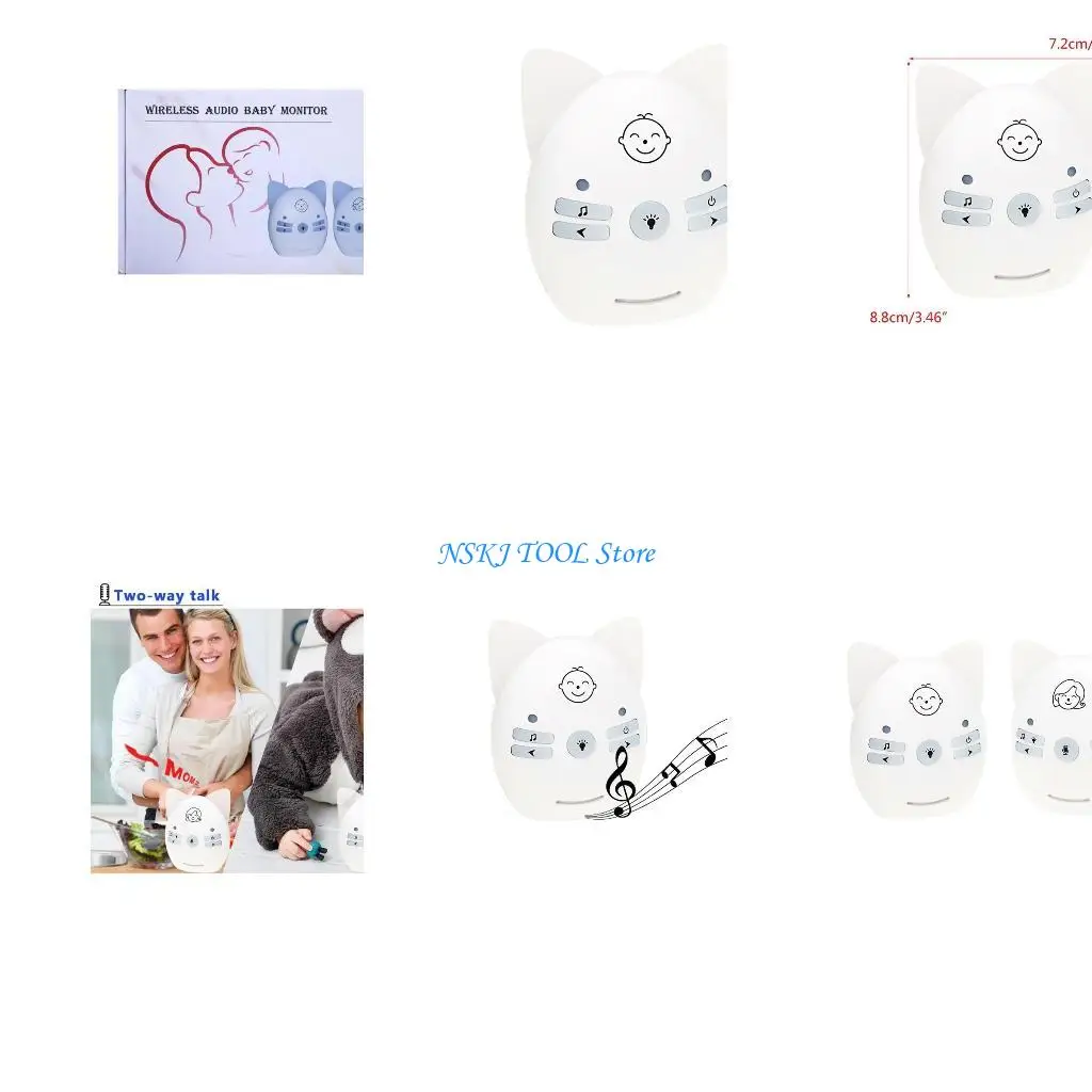 

L8RC Baby Monitor Digital Baby Monitor Portable Alarm Sensitive Wireless