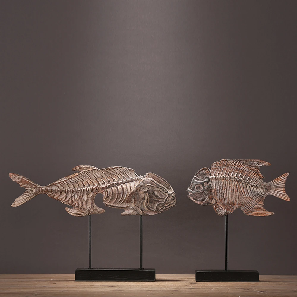 SIMULATION OF FOSSILS FISH BONE MARINE FISH PERSONALITY CREATIVE HOME SOFT DECORATION AND FURNISHING LU621439