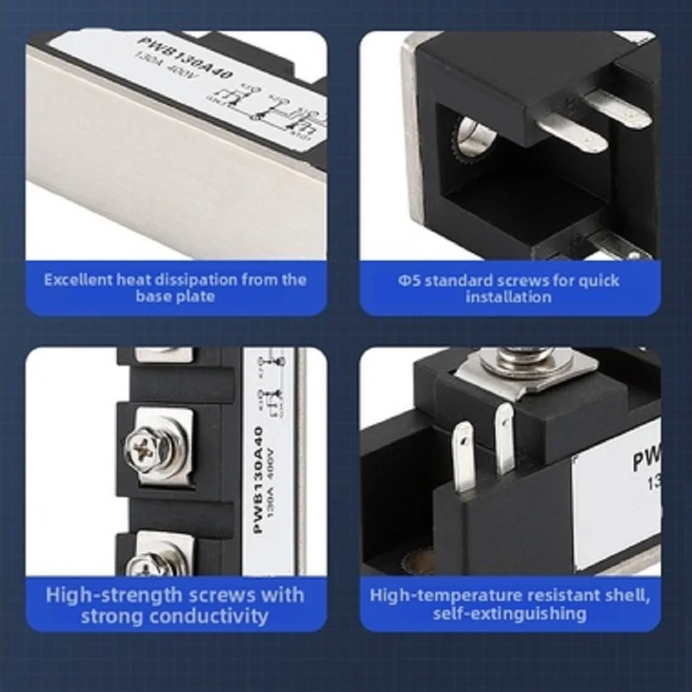 PWB130A Thyristor Module 130A 400V For Welding Machine High Current Copper Base High Blocking Voltage Thyristor Module