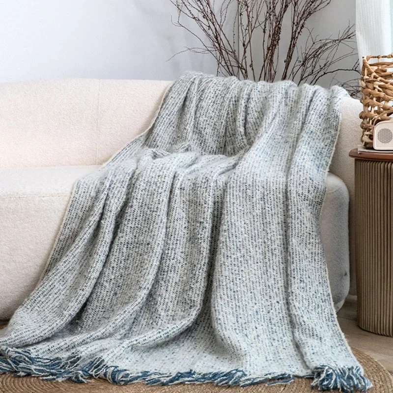 Cozy Luxury Waffle Blanket Throw Warm Soft Home Decoration Cover Aesthetics Shawl Blanket Knitted Bedspread Homestay Sofa Cover