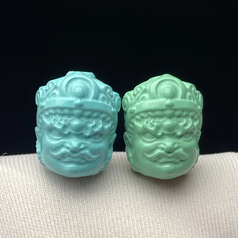 High Porcelain Yaojiapo Rapeseed Cover Blue Green Turquoise Yellow God of Wealth Spacer Bead Back Cloud Bracelet Ne