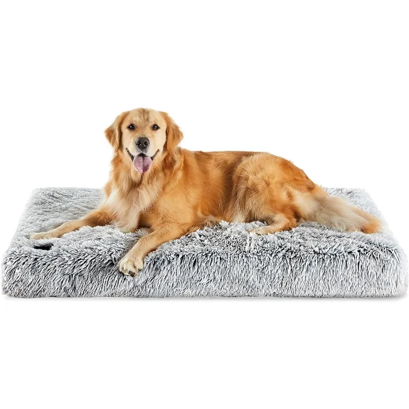 Dog Crate Bed for Large Dogs,Waterproof Orthopedic Dog Bed - Egg Crate Foam Bed with Removable Washable Cover,