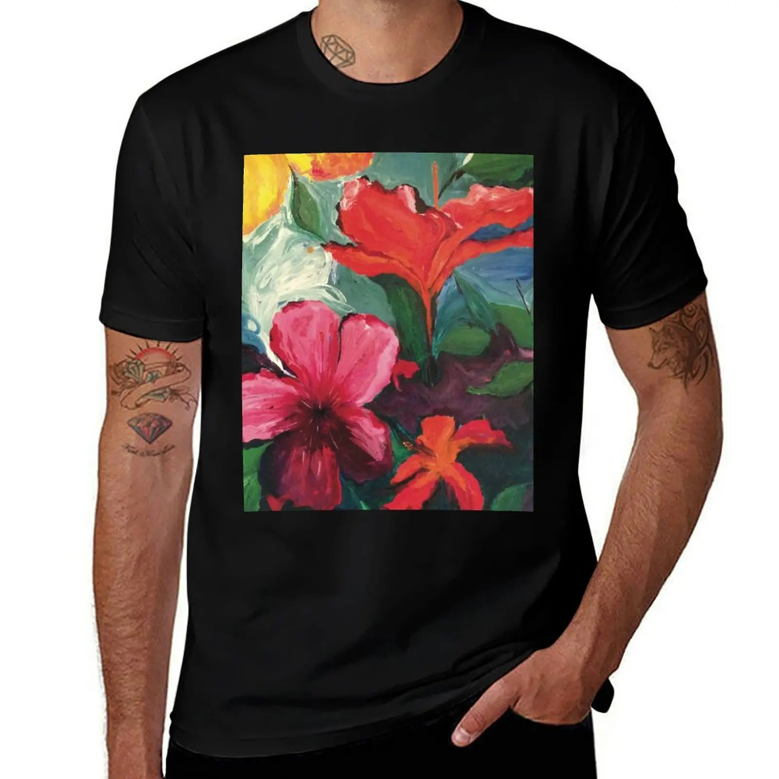 

Hibiscus depths T-Shirt t shirt man luxury t shirts designer t shirts for man slim fit T-shirt