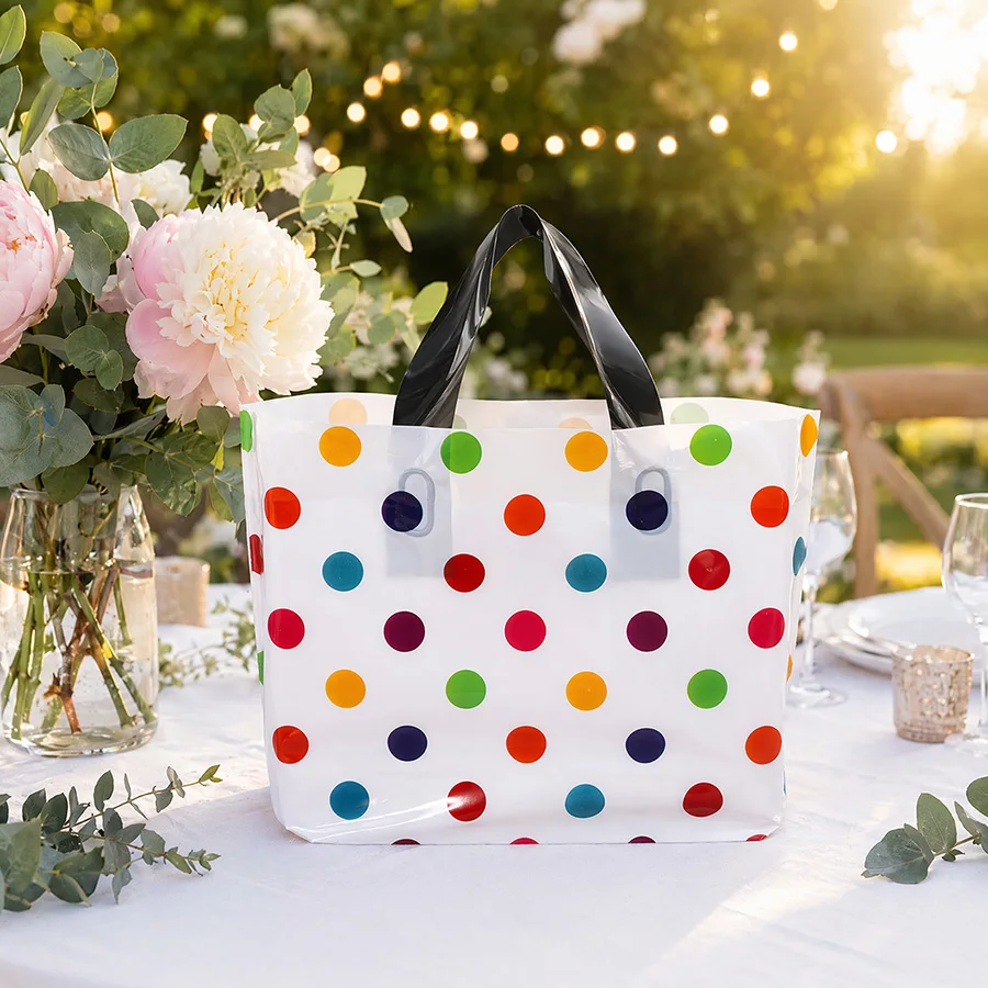10/20Pcs Polka Dot Gift Bags with Handles for Wedding Birthday Party Favors Christmas New Year Gift Packaging Bag Baby Shower