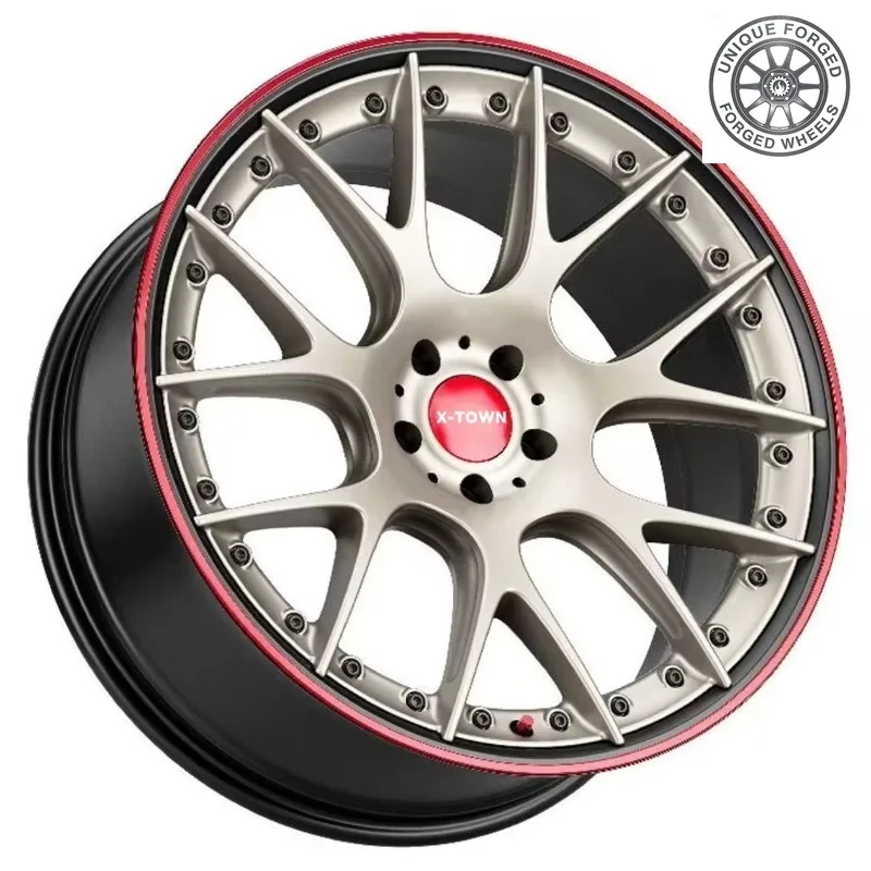 26 Style Customizable 2 Piece Forged Wheel 18 20 Inch Wheels Matte Black With Red Forged Aluminum Alloy Rims For BMW For 1 3 Ser