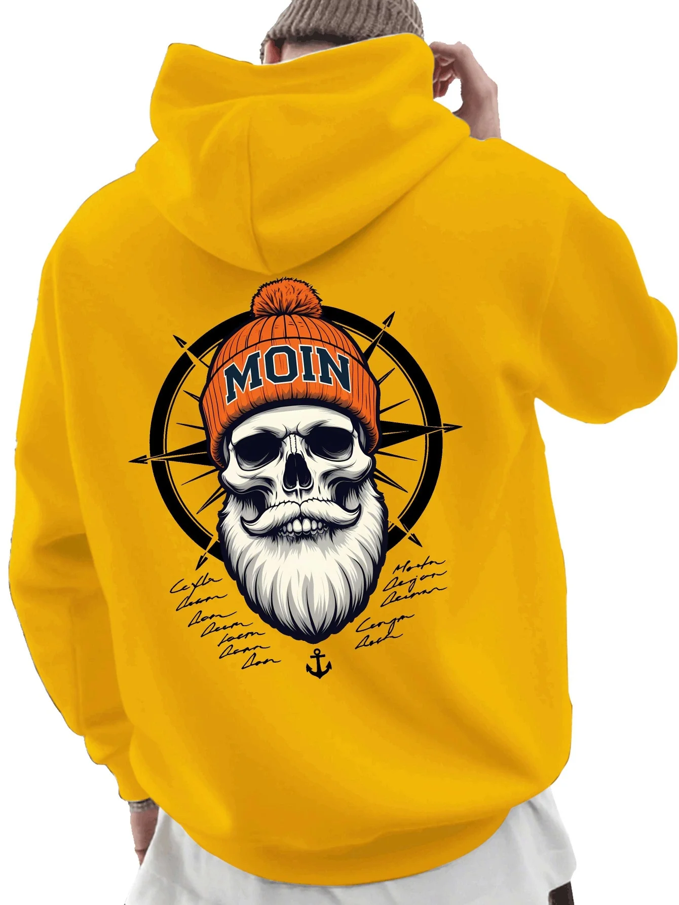 Hello, This Is A Trendy New Style of Men'S Clothing for Autumn and Winter, Featuring A Backprint Sweatshirt and A Couple'S Hoodie. It'S A Versatile, Loose-Fitting Pullover Suitable for Both Sports and Casual Wear, Plus Size