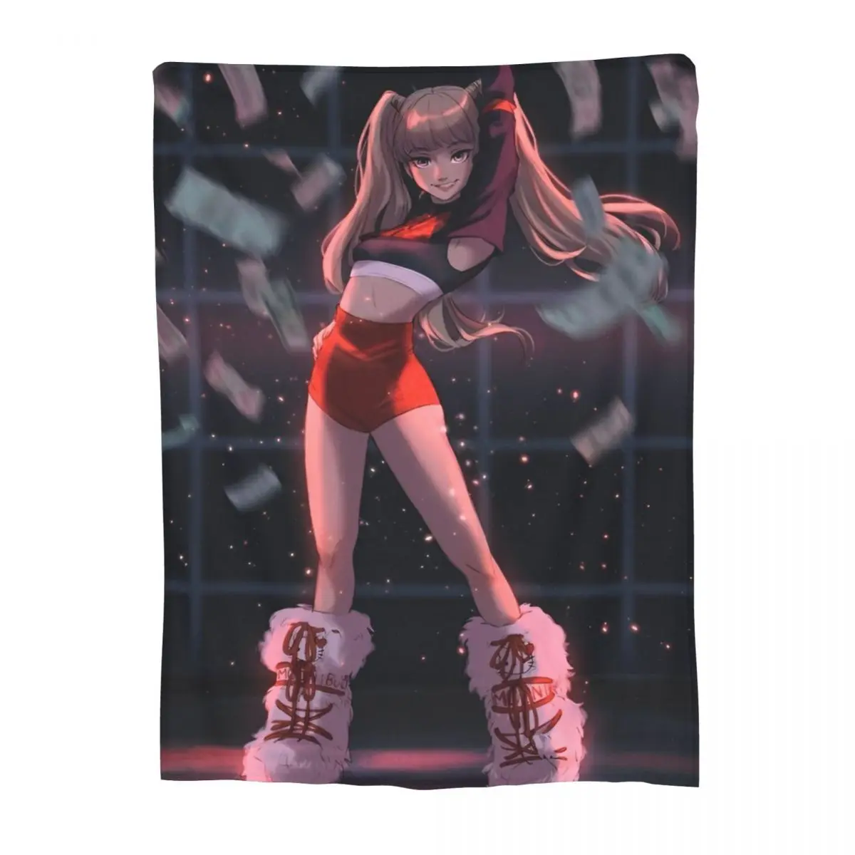 Cool Lisa Blanket Flannel Textile Decor Blacks Pinks K-Pop Portable Ultra-Soft Throw Blanket for Sofa Office Plush Thin Quilt