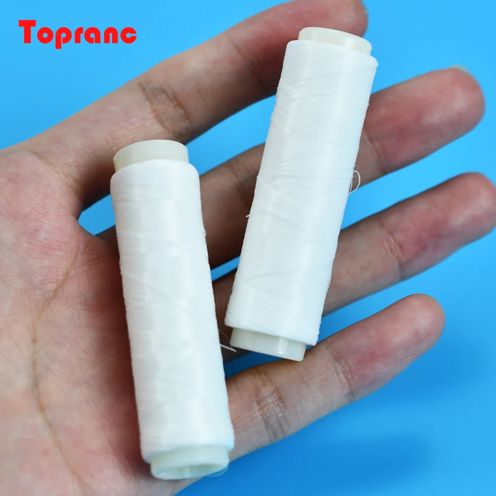 Topranc 100 m/200 m/Beutel Köder, elastischer Faden, Meeresangeln, Bindematerial, dehnbar, transparent, Meeresangelschnur, der Köder am Haken hält