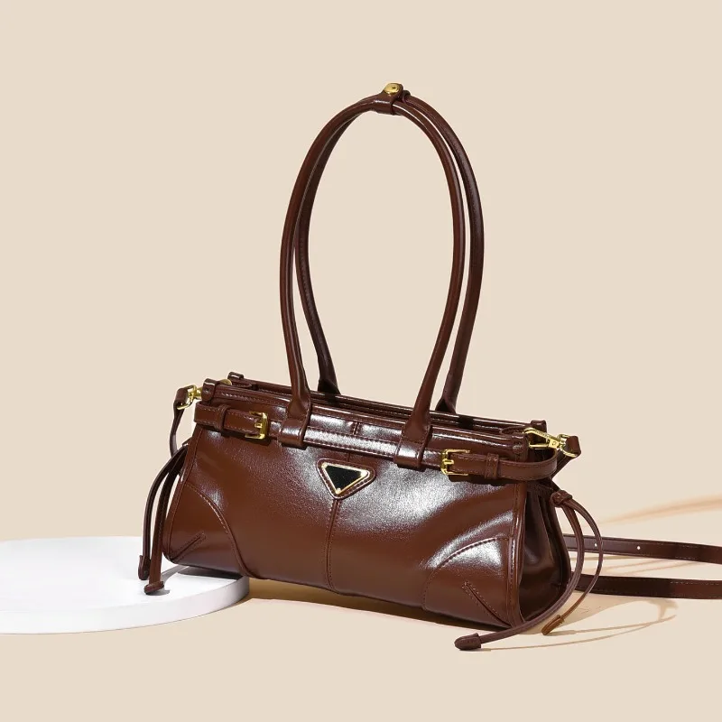 

Женская элегантная кожаная сумка через плечо, просторная женская сумка-тоут, сумка через плечо от лучших дизайнеров