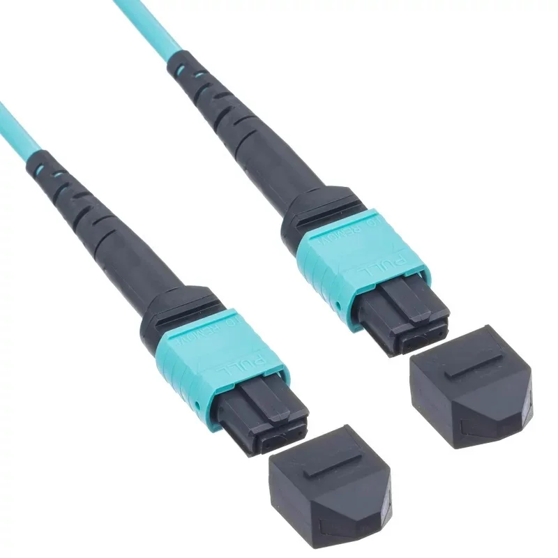 MPO الألياف patchcord 12 النوى OM3-150 أنثى نوع A 5 10 15 متر التصحيح البصري الرصاص كابل مستدير أكوا OM3 MPO-MPO 12 حبلا ftth الطائر