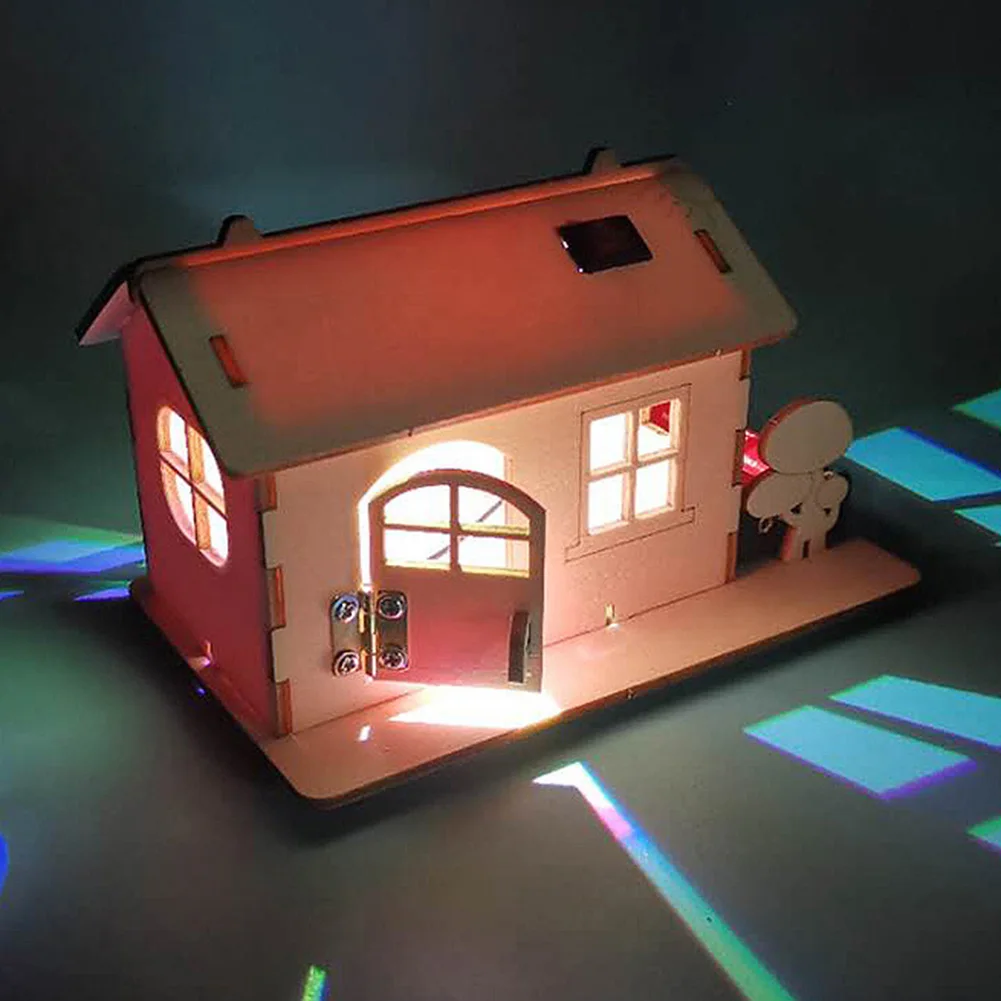 DIY Jigsaw Puzzle Toy Simulation Cabin Wooden Child 3D Handmade Wood House Model  Projects Teaching Educational Equipment