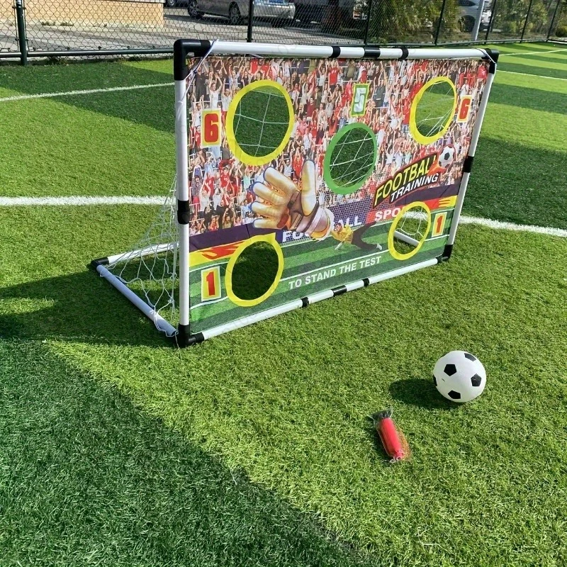 Football Goal Sports Toy Foldable Children's Football Gate with Pump & Ball Portable Soccer Goal for Outdoor Football Training
