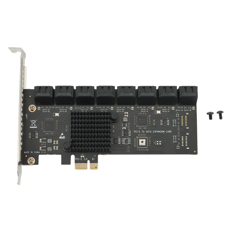 

SA3112J Адаптер PCIE PCI-Express X1 к SATA 3.0 Карта расширения 6 Гбит/с Высокоскоростная плата с PCI-E X4 X8 X16