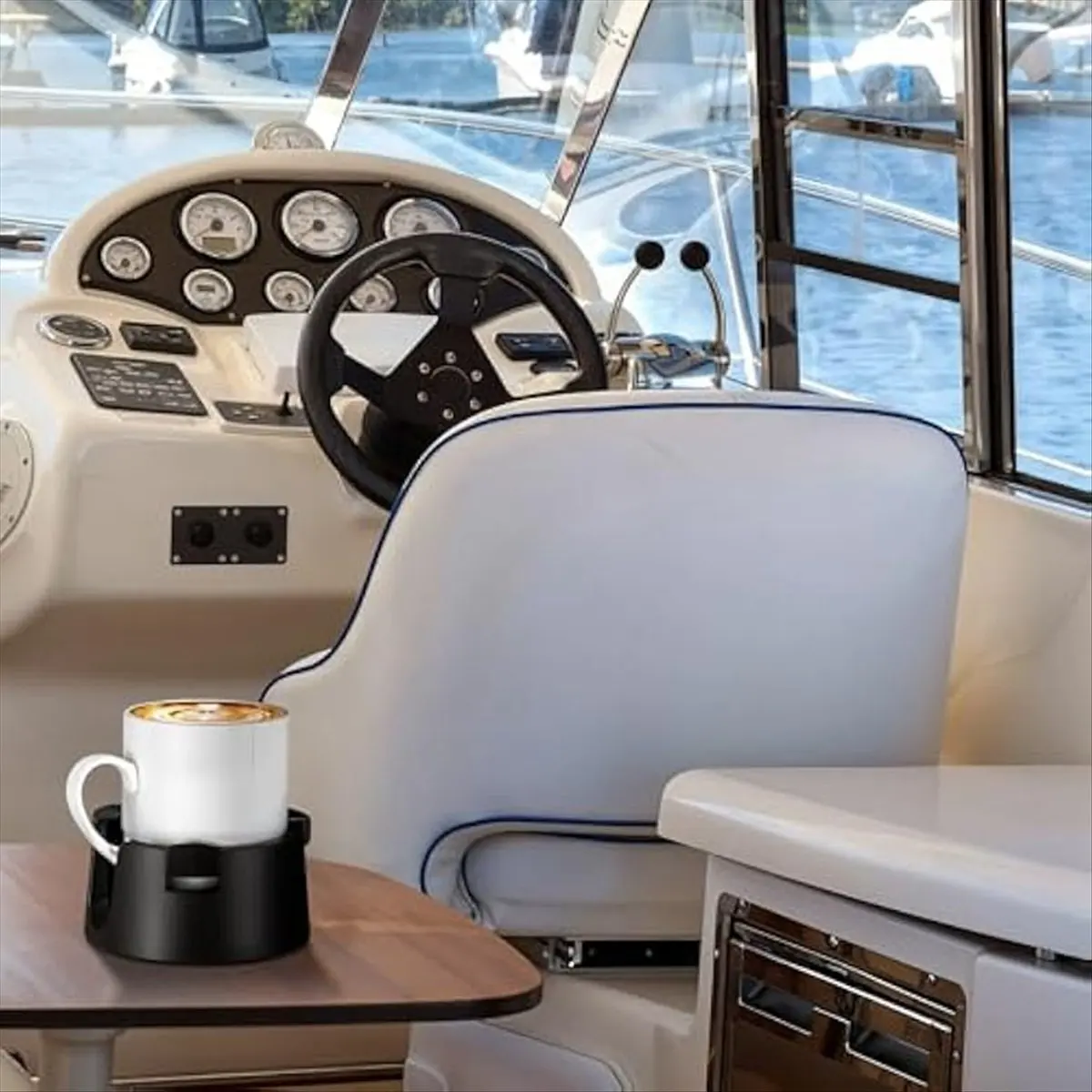 ABPP 3Pcs Anti-Spill Cup Holder,Adjustable Anti-Spill Drink Holder for Desk,Non Tipping Coaster Cup Holder for ,Home