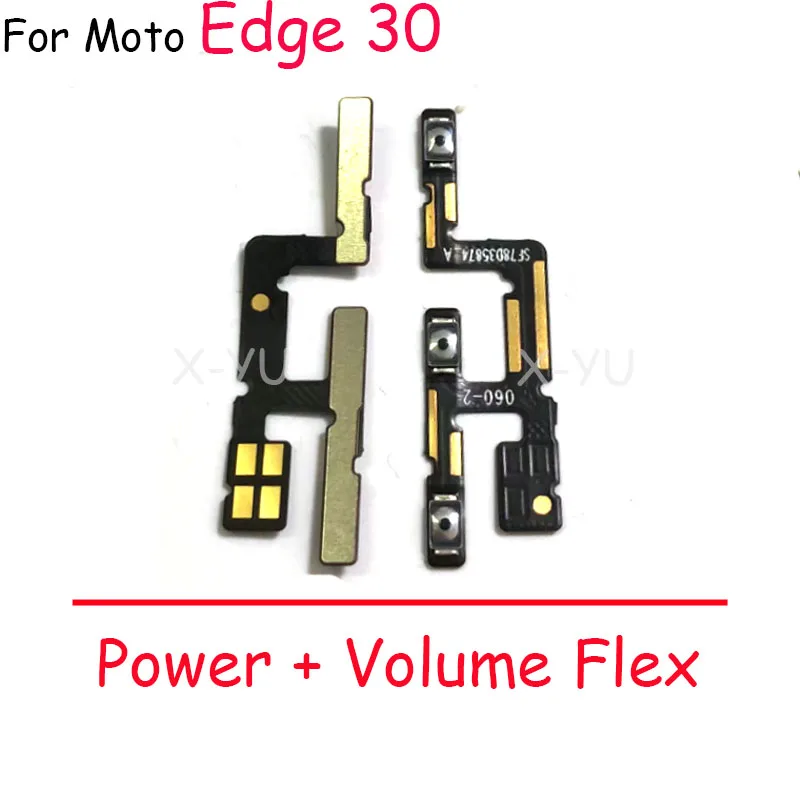 For Motorola Moto Edge 20 30 40 50 Pro Plus Lite Neo Ultra Fusion Power On Off Switch Volume Side Button Flex Cable