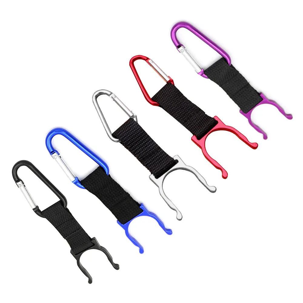 5Pcs Water Bottle Clip Hanging Buckle Carabiner Water Bottle Holder with D-Ring Hook For Outdoor Camping Hiking Traveling