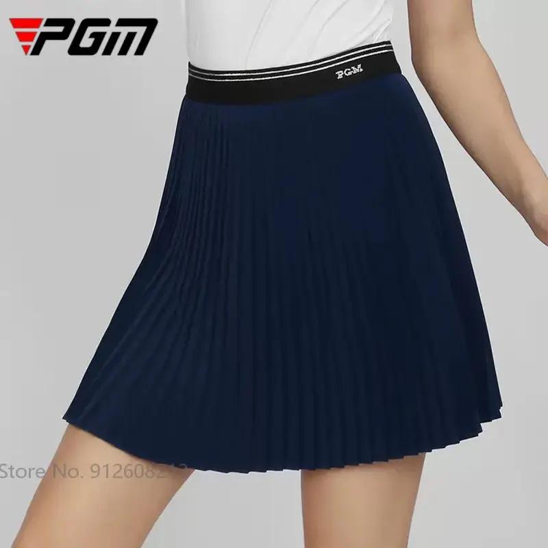 PGM Women Summer Quick-dry Golf Skirt High Waist Pleated Skort Anti-exposure Golf Pantskirt Ladies Elastic Sports Wear XS-XL