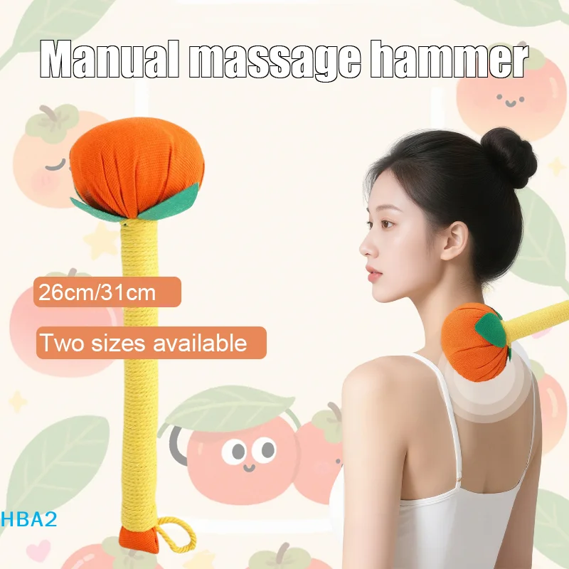 

【H】Массажный молоток Moxa Meridian в форме лимимона, ручной инструмент для терапии Ai Cao для расслабления шеи, плеч и тела