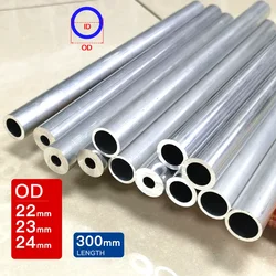 aluminum pipe outer diameter 22 23 24mm length300 500mm Hollow straight round aluminuim tube piping 6063 Thick walled Big