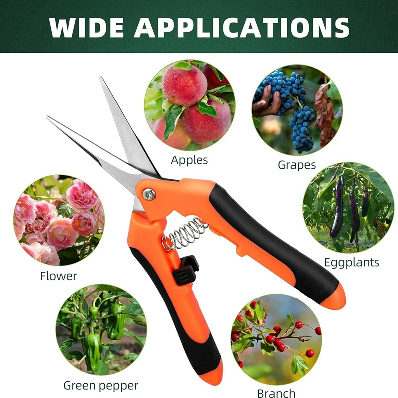 3 Pack Garden Pruning Shears, Stainless Steel Garden Shears, Gardening Shears, Gardening Scissors, Garden Scissors Durable