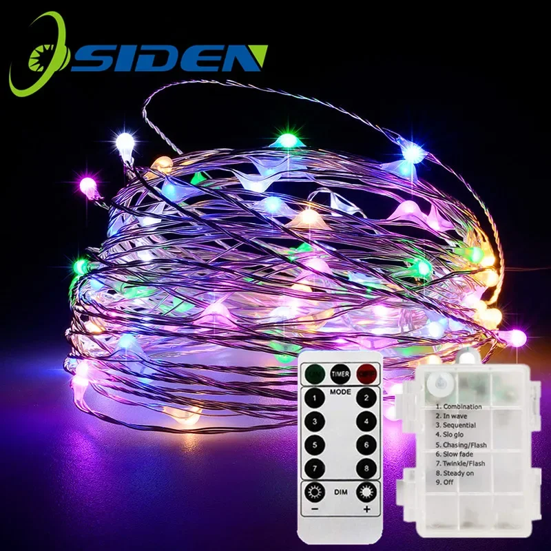 

Christmas 33Feet 100 Led Fairy String Lights with Battery Remote Timer Control Operated Waterproof Copper Wire Twinkle Light 20m