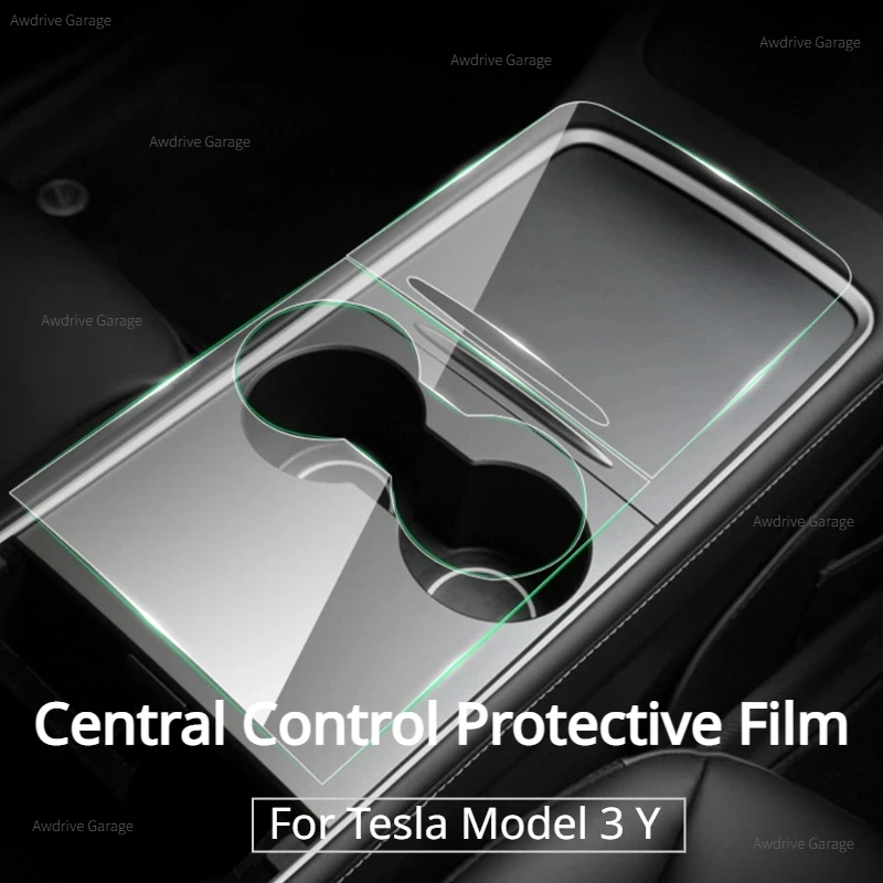 Tesla modeli 3 Y merkezi konsol paneli için merkezi kontrol koruyucu Film Anti-scratch Sticker TPU Film araba aksesuarları 2021-2024