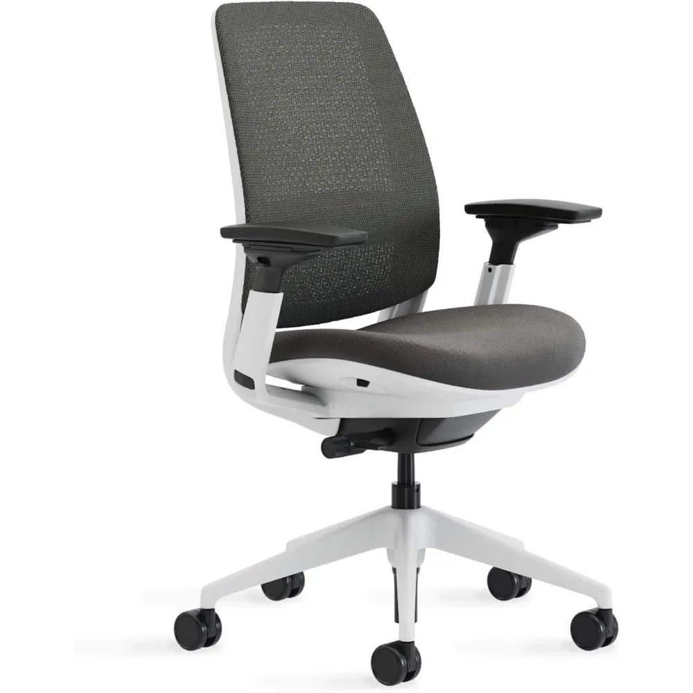 Series 2 Office Chair - Ergonomic Work Chair with Wheels for Carpet - with Back Support, Weight-Activated Adjustment