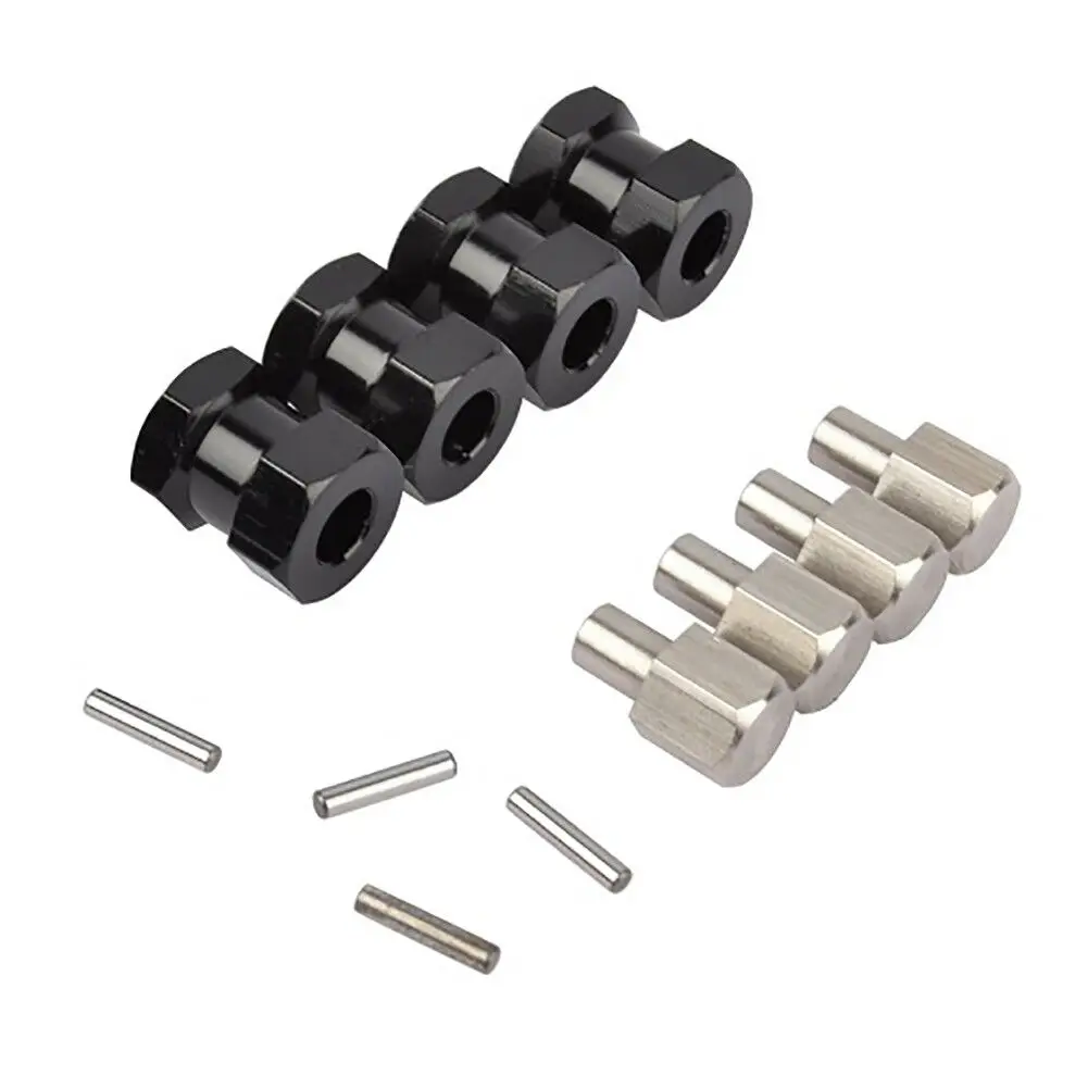 4Pcs 12mm Hex Wheel Hub Drive Adapter 15/20/25mm Extension Combiner Coupler For Axial SCX10 RC4WD D90 Rock Crawler 1/10 RC Car