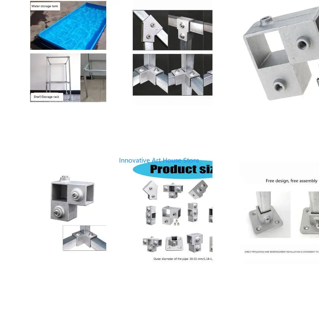 E1PC 30X30mm Square Tube Fixed Joint Storage Rack Connector Accessories Enduring
