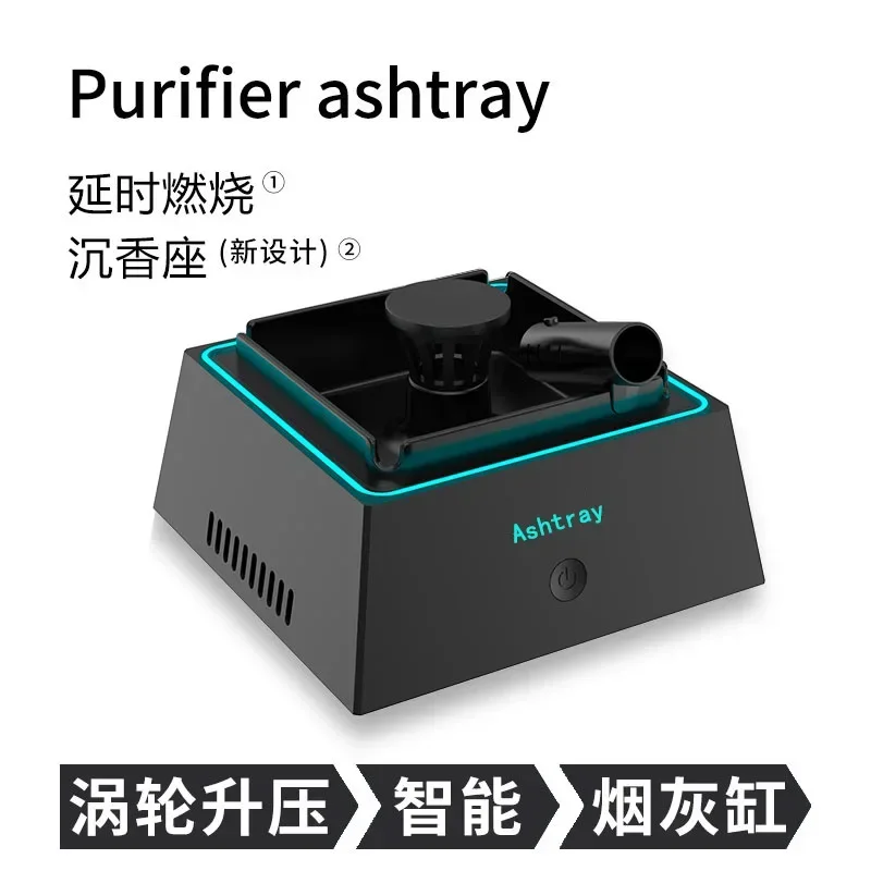 

Multipurpose Ashtray With Air Purifier For Filtering Ash Tray Second-Hand Smoke From Cigarettes Remove Odor Smoking Accessories