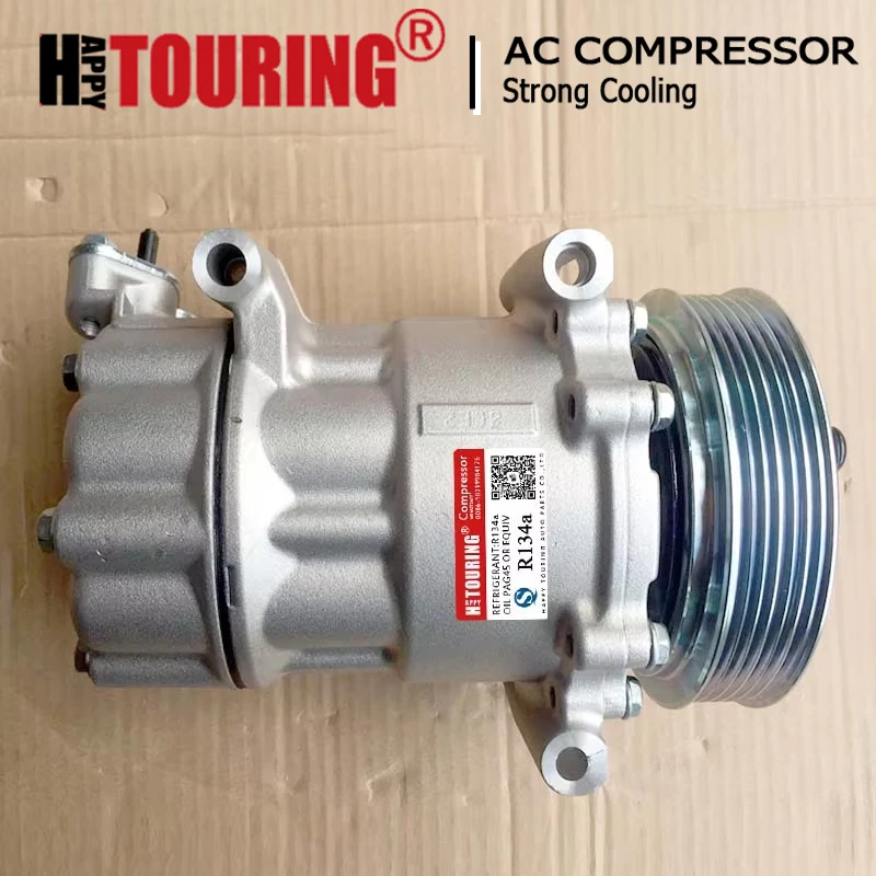 

Sd6v12 AC compressor for Peugeot 206 307 1007 Partner Citroen C2 C3 6453XJ 6453QG 64522758433 9655191680 64526942501 64529223392