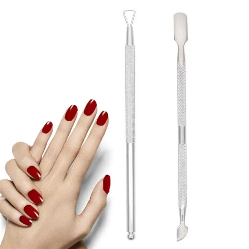 1/2Pcs Stainless Steel Nail Polish Remover Art Accessories Cuticle Peeler Scraper Remove Gel Nail Polish Nail Art Remover Set *&