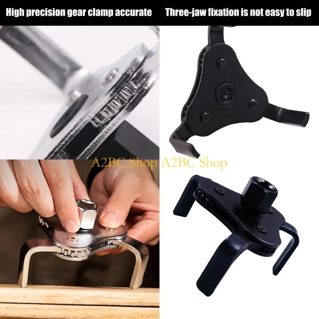 

A2BC Oil Filter Wrench For Tight Space&Easy Removal With Three Jaw Quick Secure Grip