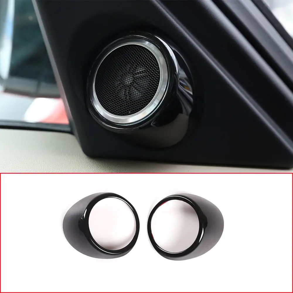 

For Land Rover Range Rover Vogue 2018-2020 ABS Black Car Audio Speaker Tweeters Horn Ring Trim Sticker Car Accessories Interior