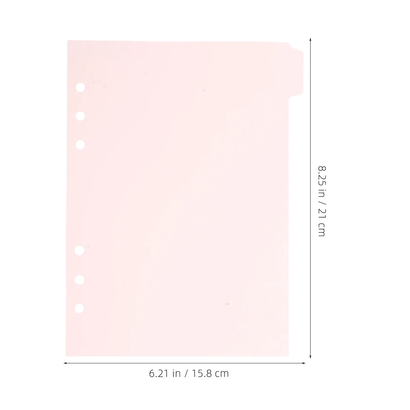 6 قطعة A5 فواصل الموثق علامات الصفحة البلاستيكية لكمات دفتر مجلة تقرير مؤشر تسميات المفكرة علامات التبويب مقسم ملون