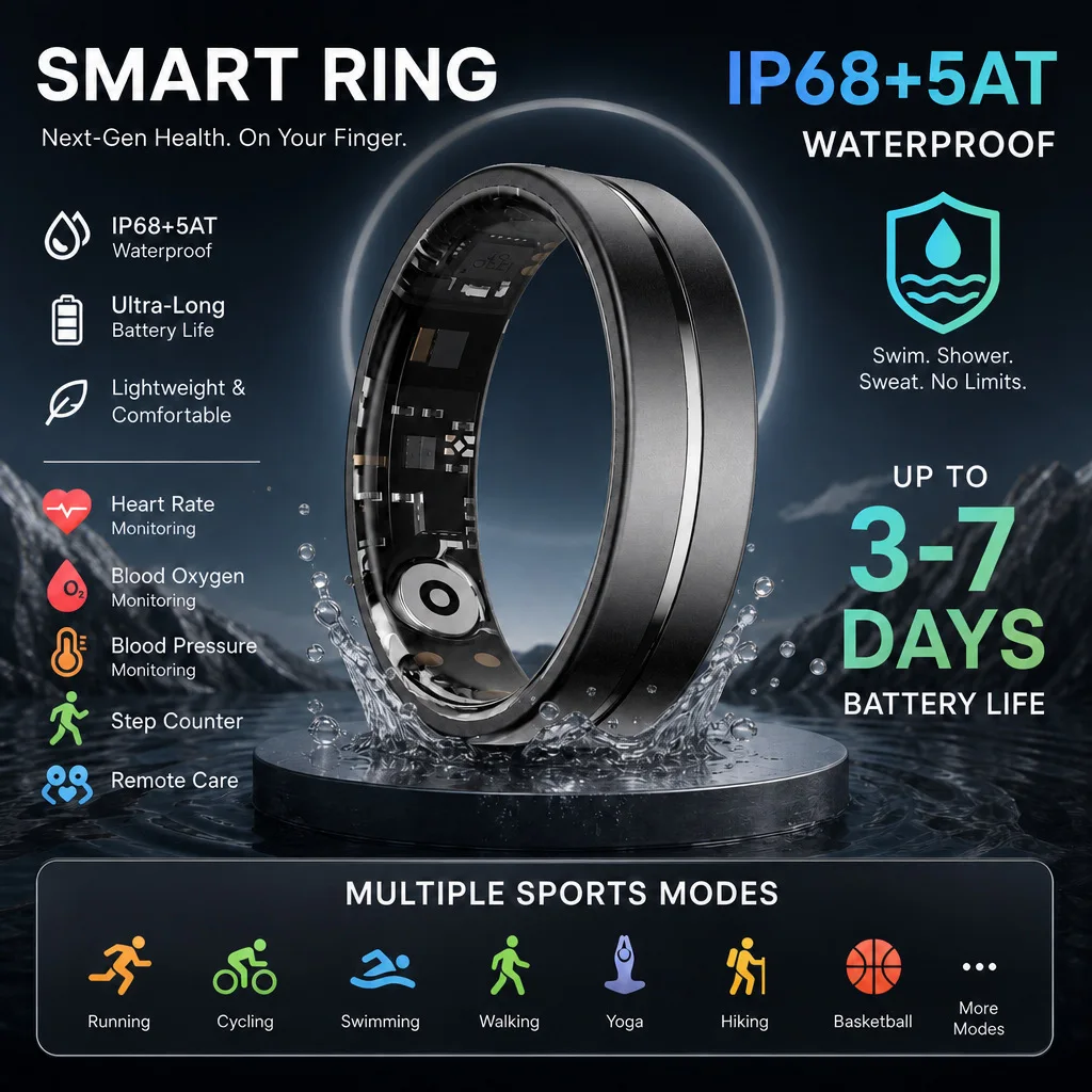Bluetooth ai smart ring health monitoring wearing smart ring can only exercise heart rate smart ring