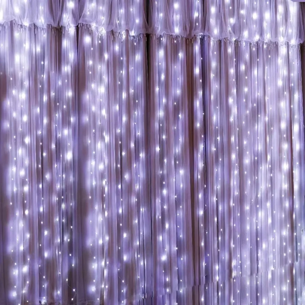3M Light Emitting Diode Curtain String Light Wreath USB Remote Control Room Window Bedroom New Year Christmas Decoration