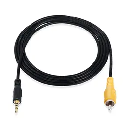 3.5mm TRRS 4 polak męski na RCA mężczyzna wideo AUX kabel Adapter dla GPS wideorejestrator samochodowy Carcorder kamera monitorująca sprzęt (1.5M)