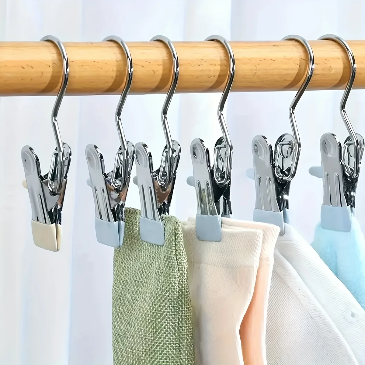 Multifunctional Portable Metal Hook Clip Storage Organizer Wardrobe Closet Neatness Hat Boot Shoe Pant Hanger view 3