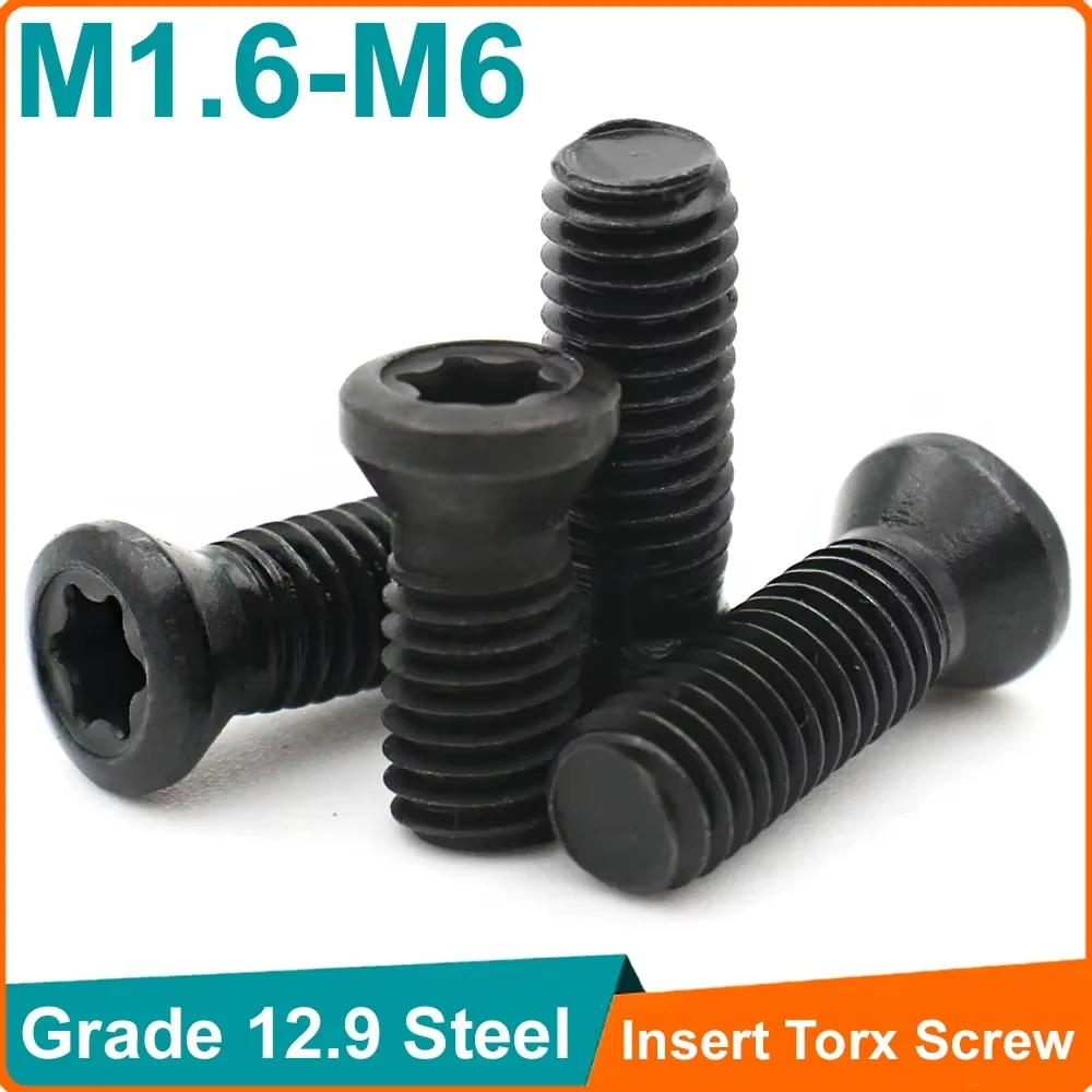CNC Tool Screws 50-10pcs M1.6 M2 M2.5 M3 M3.5 M4 M5 M6 CNC Insert Torx Screw for Replaces Carbide Inserts CNC Lathe Tools Holder