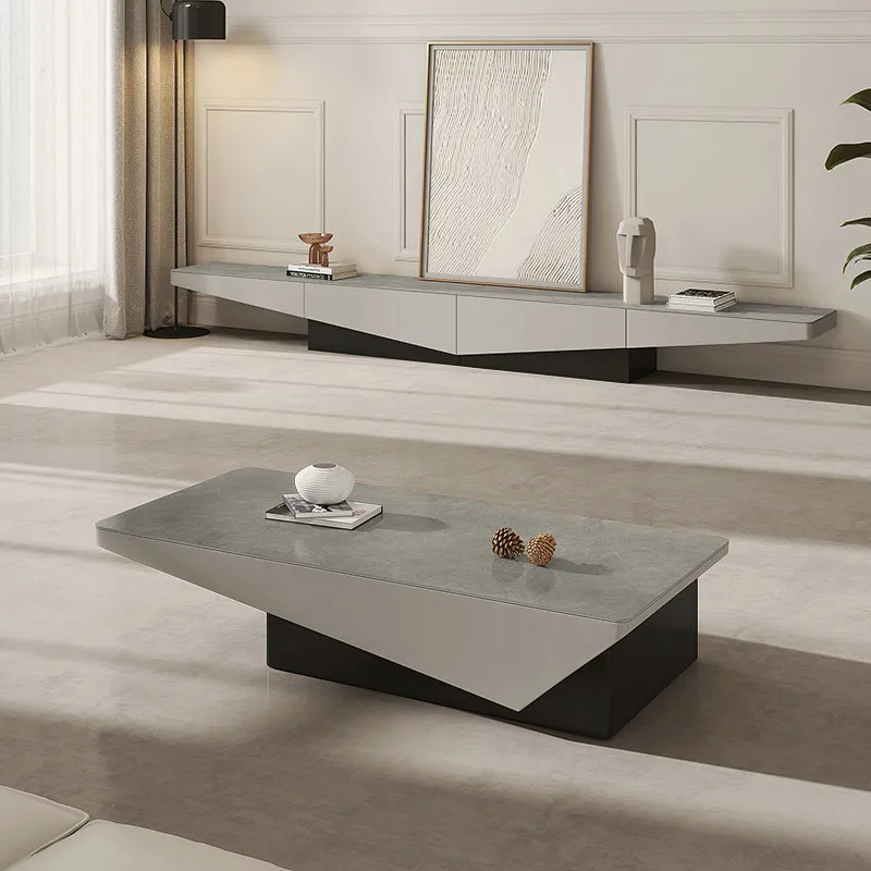 

Unique Gray Coffee Table Extendable Style Vintage Luxury Center Coffee Table Saving White Space Meuble Salon Furniture Home