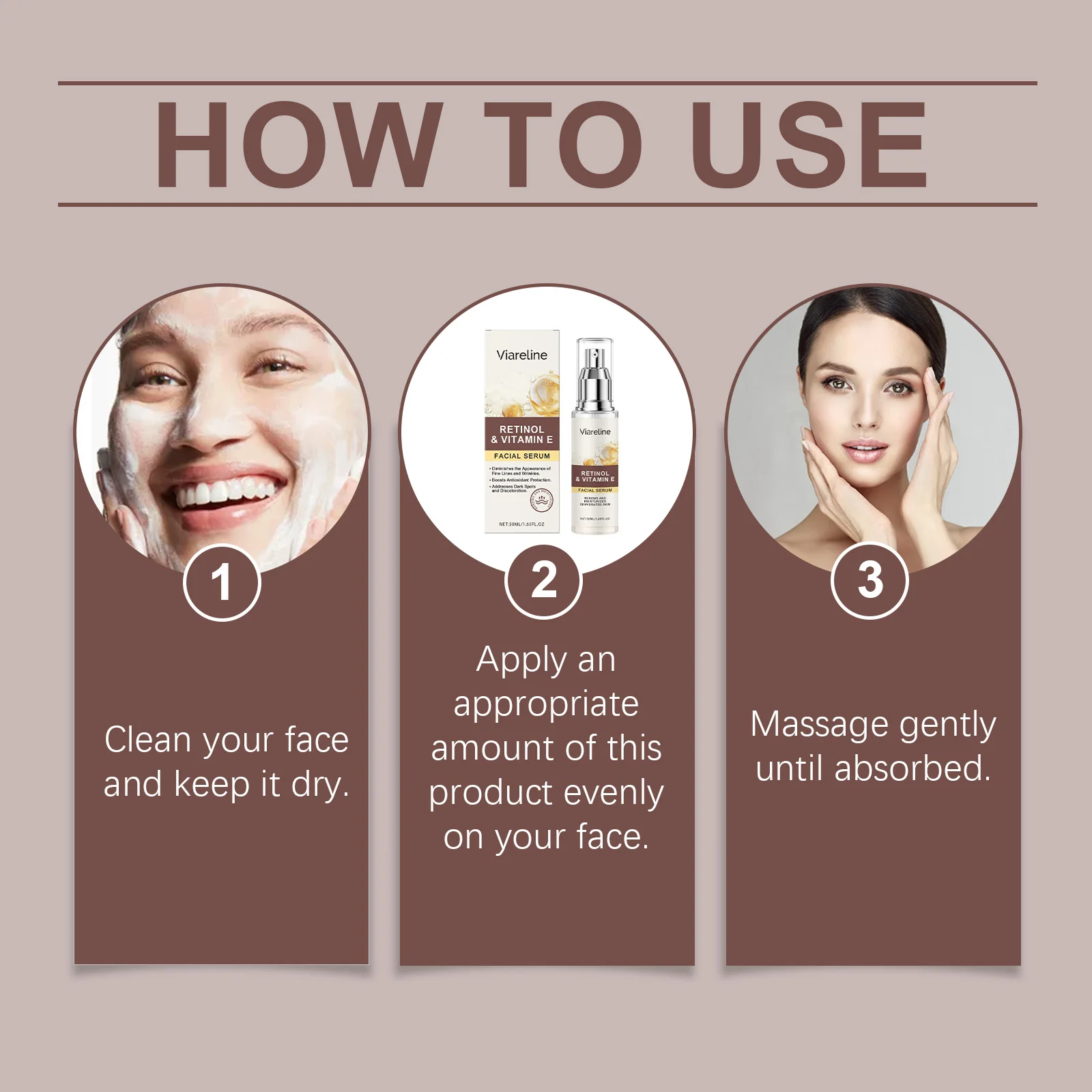 سيروم فيارلين ريتينول للوجه، ترطيب لطيف، إزالة البقع الداكنة، يتلاشى الخطوط الدقيقة، معزز يدوم طويلاً، مصل الوجه اليومي للبشرة