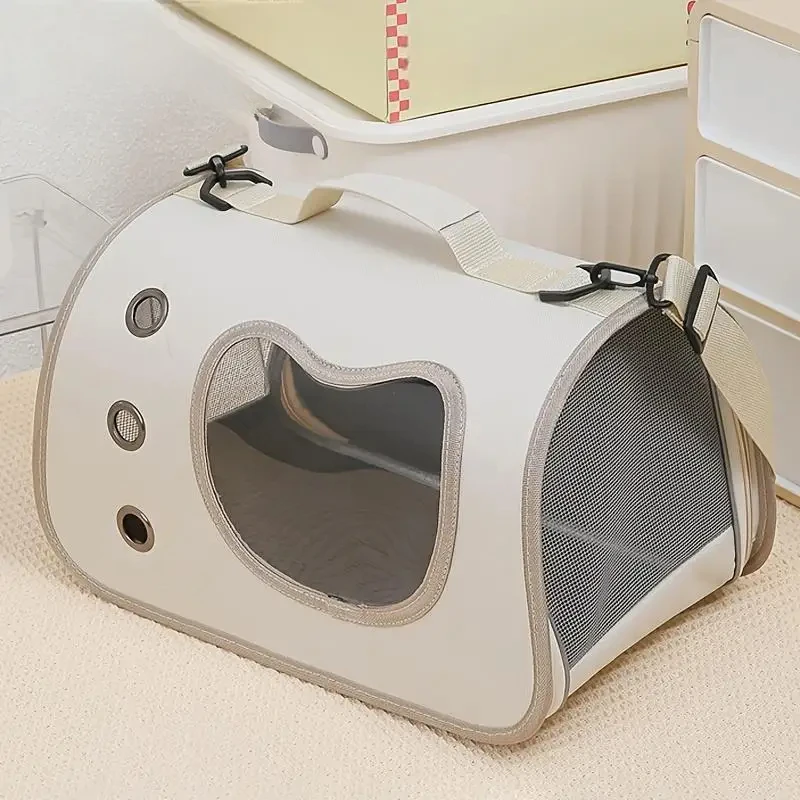 Foldable Pet Carrier Bag Breathable Portable Shoulder Travel Bag for Small Dogs Cats Kitten Outdoor Use