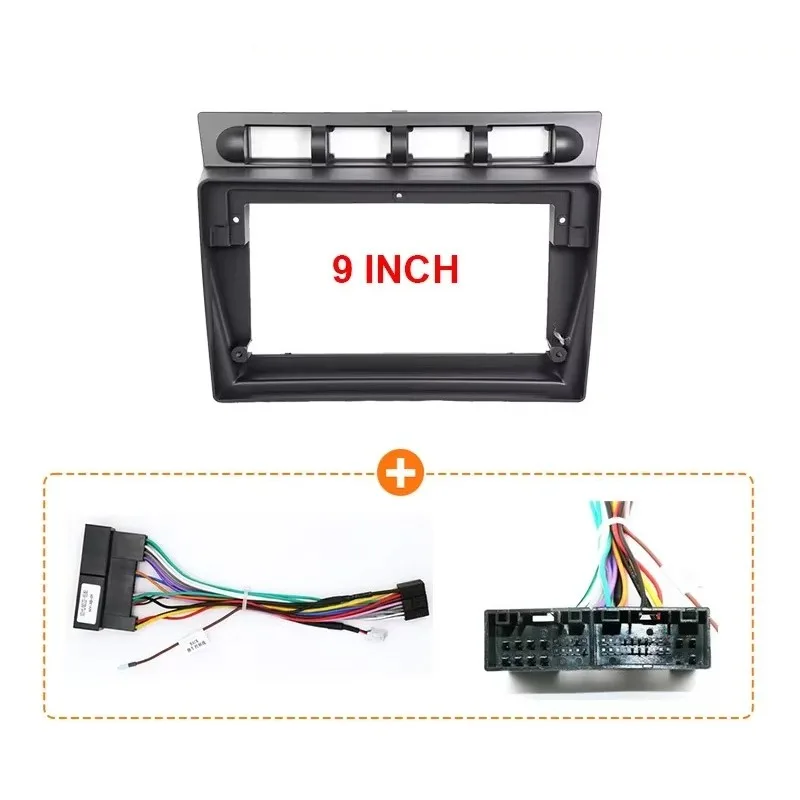Car Radio Fascia Frame For KIA PICANTO 2007/2001-2011 EURO STAR 9Inch Panel Wire Harness Power Cable Adapter