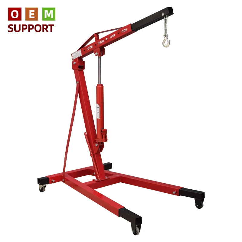 China Factory KARLION KR-6430 500KG Fixed Hydraulic Jack Foldable Metal Engine Lifter CE Certified Car Shop Crane Hoist