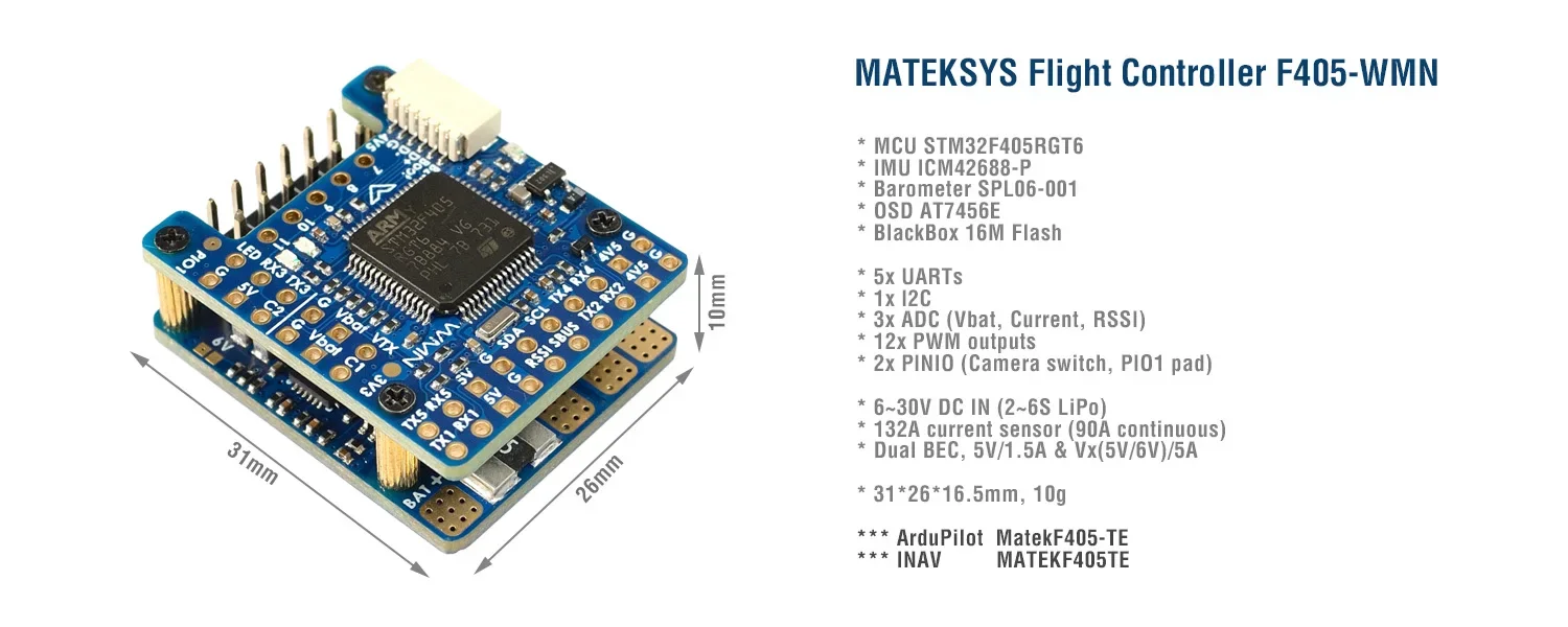 MATEK Mateksys FLIGHT CONTROLLER F405-WMN